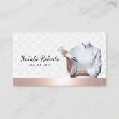 パティシシェフラグジュアリーバラ金ゴールドスウィートケーキベーカリー 名刺 (正面)