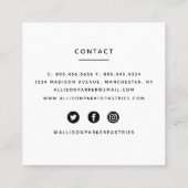 パティシシェフ名刺 スクエア名刺 (裏面)