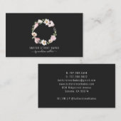 パティシシェフ水彩ベーキングツールピンクブラック 名刺 (正面/裏面)