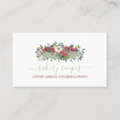 パティシシェフ自家製ベーカリーグリーンレッドフラワーズ 名刺 (正面)