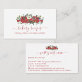 パティシシェフ自家製ベーカリーブルゴーニュ花 名刺 (正面/裏面)