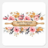 パティシシェフ転がベーカーのピンフローラ スクエアシール (正面)