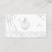 パティシシェフ | の転がピン | 大理石の食品背景 名刺 (裏面)