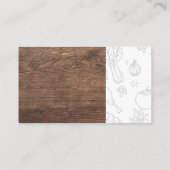 パティシシェフ |木材 |野菜 名刺 (裏面)