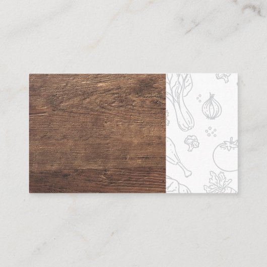 パティシシェフ |木材 |野菜 名刺 (裏面)