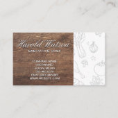 パティシシェフ |木材 |野菜 名刺 (正面)