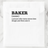 パティシシェフ – Bakerおもしろい定義 長方形シール (バッグ)