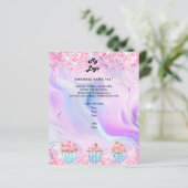 パティシショップのパン屋ホログラフィックカップケーキのロゴの写真 (スタンド正面)