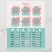 パティシショップ/お菓子/ケーキショップメニュー チラシ (裏面)