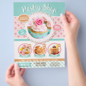 パティシショップ/お菓子/ケーキショップメニュー チラシ (手)