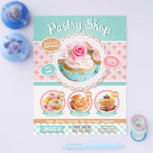 パティシショップ/お菓子/ケーキショップメニュー チラシ (シングル)