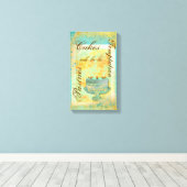 パティスリーフランスのベーカリーのコーヒーケーキ キャンバスプリント (インサイチュ (ウッドフロア))