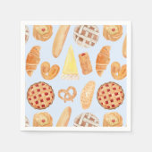 パティスリーフランスのベーカリーパティシリーブレッドフードアート スタンダードカクテルナプキン (正面)