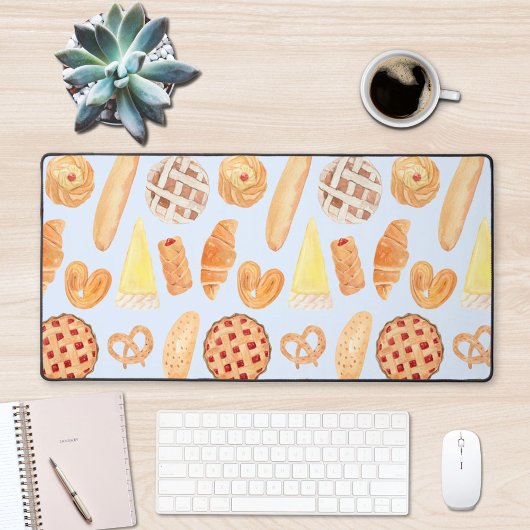 パティスリーフランスのベーカリーパティシリーブレッドフードアート デスクマット