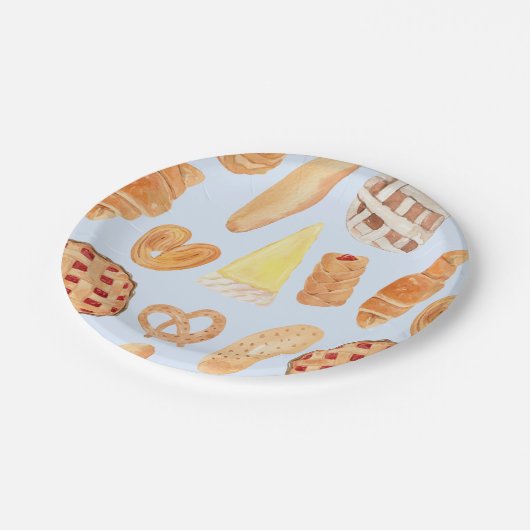 パティスリーフランスのベーカリーパティシリーブレッドフードアート ペーパープレート (アングル)