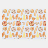 パティスリーフランスのベーカリーパティシリーブレッドフードアート ラッピングペーパーシート (正面2)