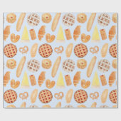 パティスリーフランスのベーカリーパティシリーブレッドフードアート ラッピングペーパー (フラット)