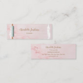 パティスリー転がピンクマーブルズピンパティシエ スキニー名刺 (正面/裏面)