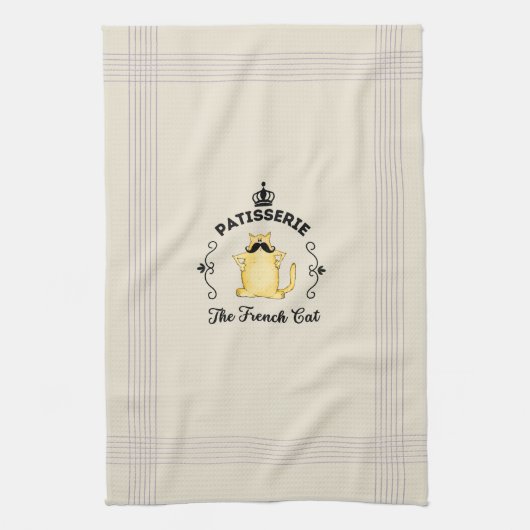 パティスリー「フランスの猫」 キッチンタオル (縦)