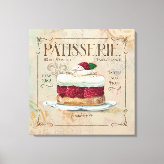 パティスリーIフランスのウォールデコール キャンバスプリント (正面)