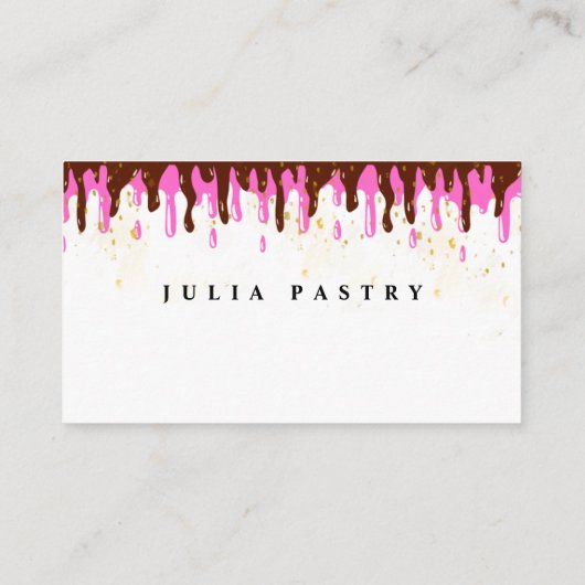 パティスレエレガントイクリームチョコレートシェフブラウン 名刺 (裏面)