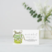 パティスレエレガントーシェフマカロンデザートフローラ 名刺 (スタンド正面)