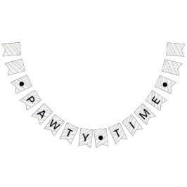 パティタイムストライプのおもしろいドッグペット誕生日 バンティングフラッグ