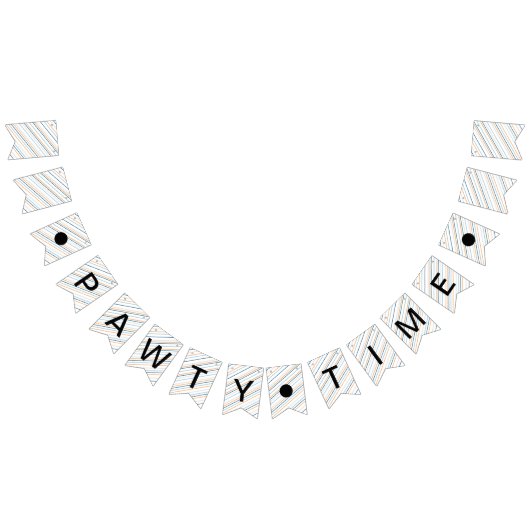 パティタイムストライプのおもしろいドッグペット誕生日 バンティングフラッグ (全)