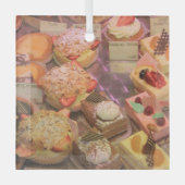 パティッセリーデプロヴァンスフランスのケーキ ガラスオーナメント (正面)