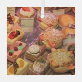 パティッセリーデプロヴァンスフランスのケーキ ガラスオーナメント (裏面)