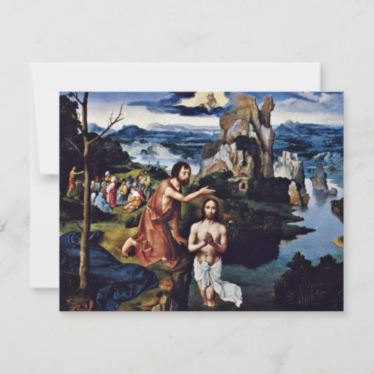 パティニール、ヨアヒム 『キリストの洗礼』（最高品質 招待状 (正面)