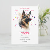 パティーで犬の誕生日パーティーしよう 招待状 (スタンド正面)