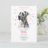 パティーで犬の誕生日パーティーしよう 招待状 (スタンド正面)