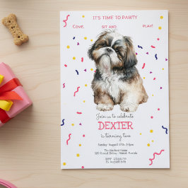 パティーで犬の誕生日パーティーしよう 招待状