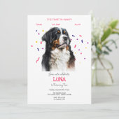 パティーで犬の誕生日パーティーしよう 招待状 (スタンド正面)