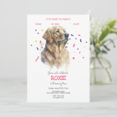 パティーで犬の誕生日パーティーしよう 招待状 (スタンド正面)