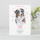 パティーで犬の誕生日パーティーしよう 招待状 (スタンド正面)