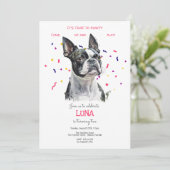 パティーで犬の誕生日パーティーしよう 招待状 (スタンド正面)