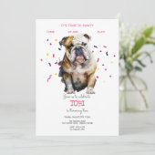 パティーで犬の誕生日パーティーしよう 招待状 (スタンド正面)
