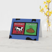 パティーの牛 カード (黄色い花)