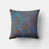 パティーナの巻物が紫の花を作る クッション (裏面)