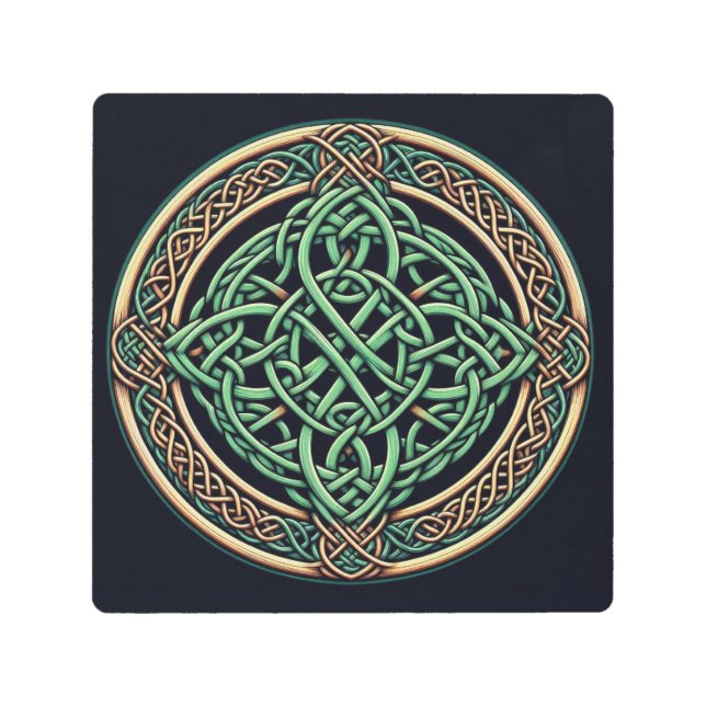 パティーナケルト結び目模様 メタルプリント (正面)