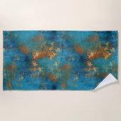 パティーナ動揺して銅像 ビーチタオル (正面)