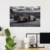 パティーナ1956シボレーC10ピックアカスタマイズップ・トラック ポスター (ホームオフィス)