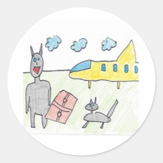 パティ・ザ・ブラック・キャットが訪問者 ラウンドシール (正面)