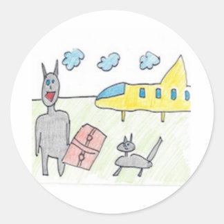 パティ・ザ・ブラック・キャットが訪問者 ラウンドシール