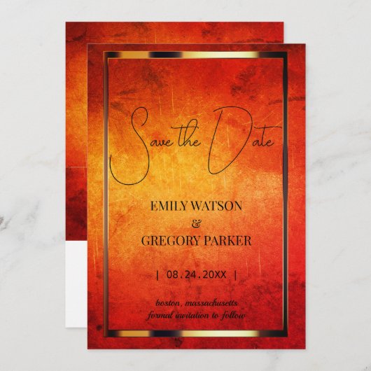 パテグランジィナヴィンテージのバックグラウンド日付の保存 セーブザデート (正面/裏面)