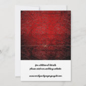 パテグランジィナ赤ヴィンテージ背景日付の保存 セーブザデート (裏面)