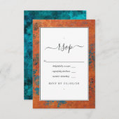 パテグランジィーナ銅とターコイズ結婚ズ 出欠カード (正面/裏面)
