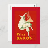 パテスバローニカピエロヴィンテージ広告 ポストカード (正面/裏面)